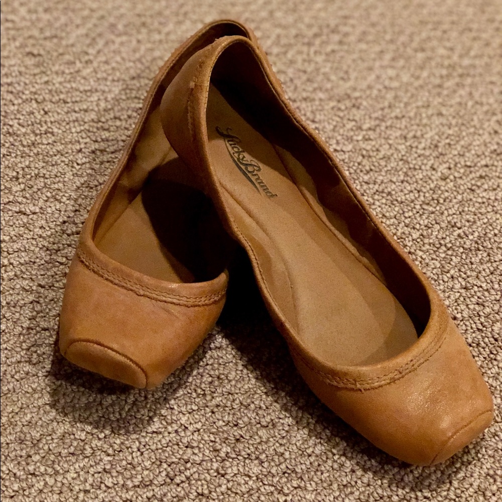 Leather flats